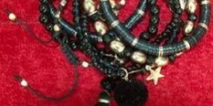 Ladies Black Bead Bracelet