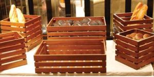 Brown Oak Bread Case