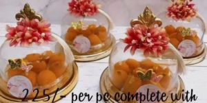 Glass Round Cake Cover with Glass Plate