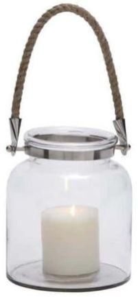 Glass Jar with Rope Handle