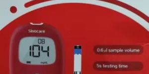 SINOCARE SAFE AQ Glucometer with 10 Strips