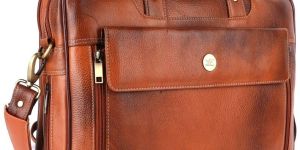 Tan Leather Messenger Bag
