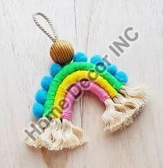 Macrame Rainbow Keychain