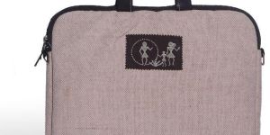 Jute Canvas Laptop Bag