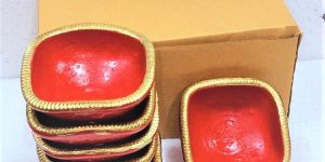 ECD - 16 FOUR FACE COLORED LARGE DIYA 6 PCS BOX