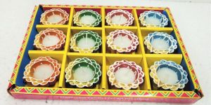 ECD-24E 12 PCS DIYA WITH WAX BOX