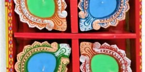 ECD-27D 4 PCS DIYA WITH WAX BOX