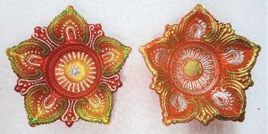 ECD-40 COLORED FIVE FACE AKHAND DIYA