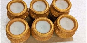 ECD-80 6 PCS GOLDEN MATKI WITH WAX
