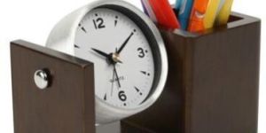 Table Clock with Pen Holder