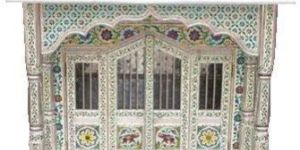 Silver Coated Wooden Temple