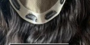 Womens Human Hair Topper Wig