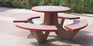 Concrete Garden Table Chair Set