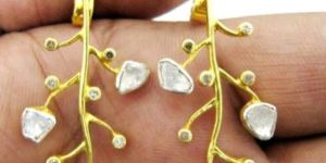 Rose Cut Diamond Earrings