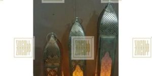 Silver Iron Lantern Set