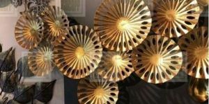 Zincopp Golden Decorative Metal Wall Art ,