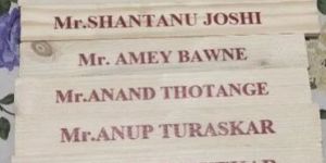 Wooden Name Plate