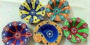 Soil Printed Designer Diya