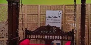 Wooden Carved Indoor Swing