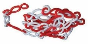Red And White Plastic Traffic Cone Chain