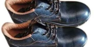 Black Leather Safety Shoes