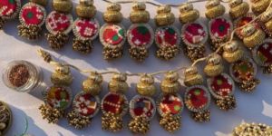 Two Way the Ready to Glam Pink Maroon Navratna Patola Toran