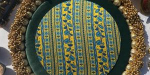 Pink Navratna Patola Lemon Yellow Congruous Ibhi Classic Rangoli