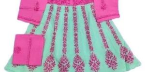 Kids Lucknowi Chikankari Anarkali Suit