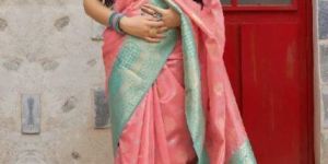 Pink Art Banarasi Silk Saree