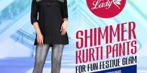 Ladies Free Size Shimmer Kurti Pant