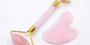 Rose Quartz Face Massage Roller & Gua Sha