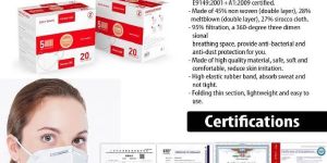 Golfspace KN95 Face Mask with Nose Pin