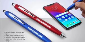 Pen with Logo Highlight and Stylus