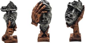 Human Face Showpiece Set