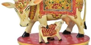Wooden Painted Cow