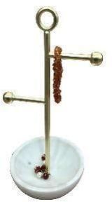 Brass & Marble Jewellery Stand