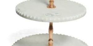 Marble Two Tier Cake Stand