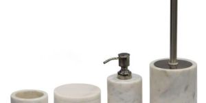 White Marble Bathroom Set