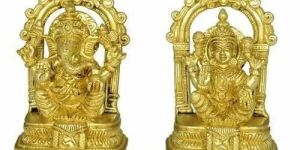 Brass Laxmi Ganesh Statue