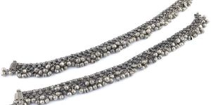 KDJ-075 Oxidised Silver Anklet