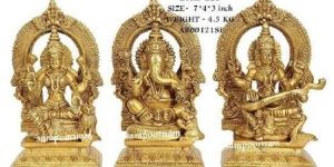 Brass Laxmi Ganesha Saraswati Statue AR00121SF