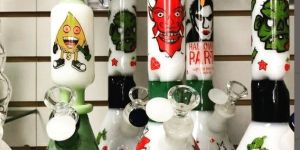 Ghost Printed Glass Bong