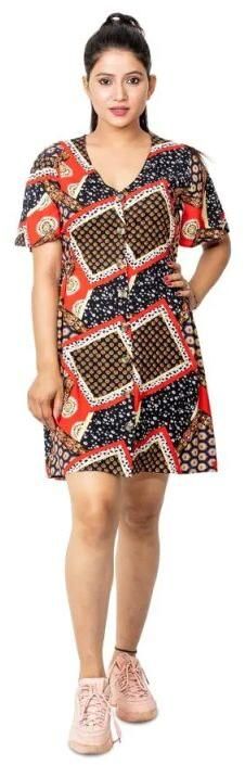 Ladies Printed Short Dress