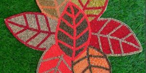 17X13 Inch Glass Beaded Table Mats