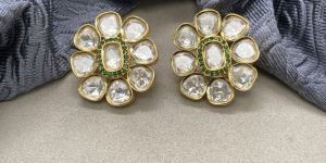 Pure Brass Real Kundan Earrings
