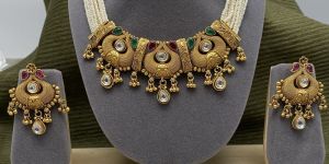 Pure Copper Rajwadi Plated Long Styled Choker