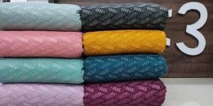 Poly Silk Schiffli Embroidery Fabric