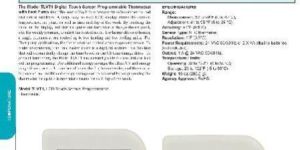 Digital Touch Screen Programmable Thermostat with Heat Pump Control