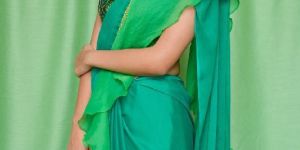 Georgette Ruffle Saree