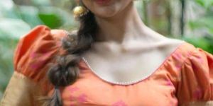 Ikat Cotton Silk Puff Sleeve Blouse